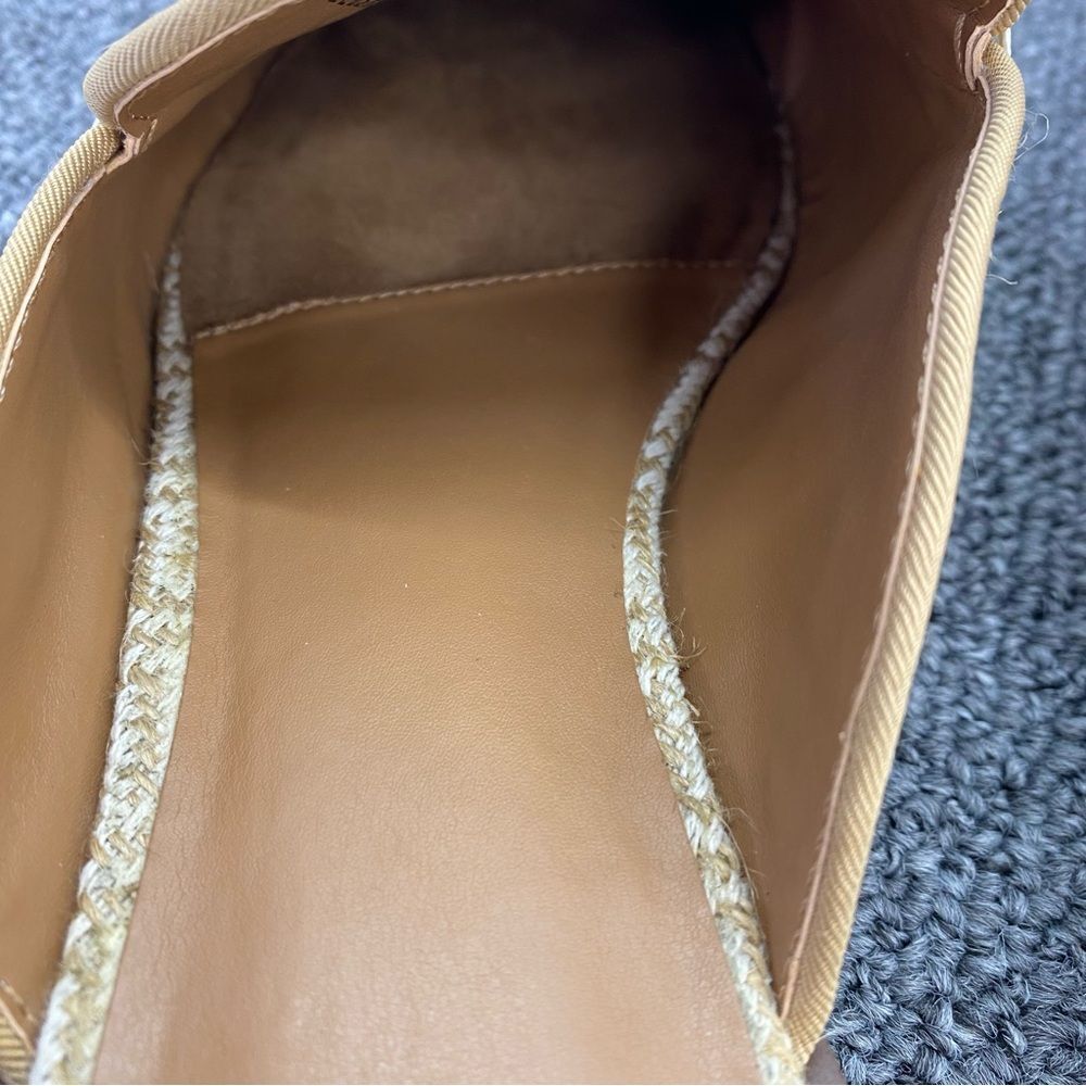 Nordstrom Rack Natural Woven Slip-On Mule Flats 9M Cream Tan Coastal Grandmother - Picture 8 of 10